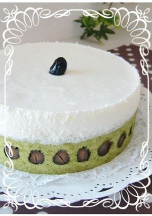 抹茶×黒豆ムースケーキ-レシピのメイン写真