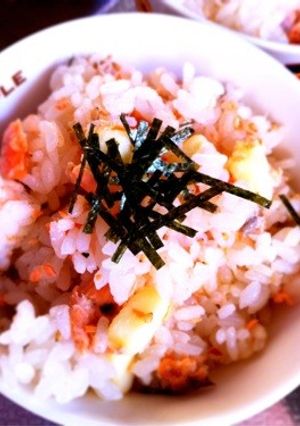明治北海道十勝スマートチーズの鮭ごはん-レシピのメイン写真