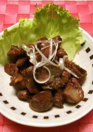 鶏もつの甘辛煮♡-レシピのメイン写真