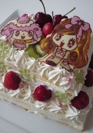 お誕生日ケーキ（デコチョコ）-レシピのメイン写真
