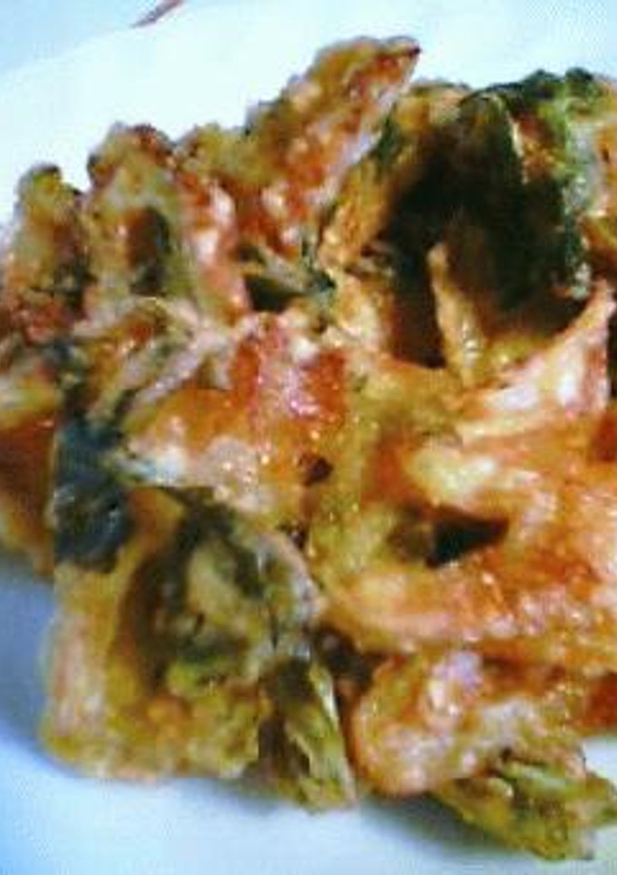 ［ちくわと高菜のかき揚げカレー風味］-レシピのメイン写真