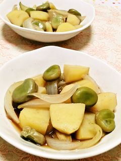 そら豆と新ジャガの春煮物♪-レシピのメイン写真