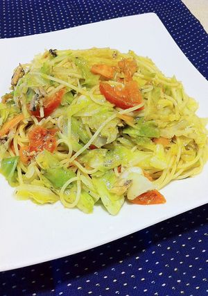 カレー風味♪オイルサーディンのパスタ-レシピのメイン写真