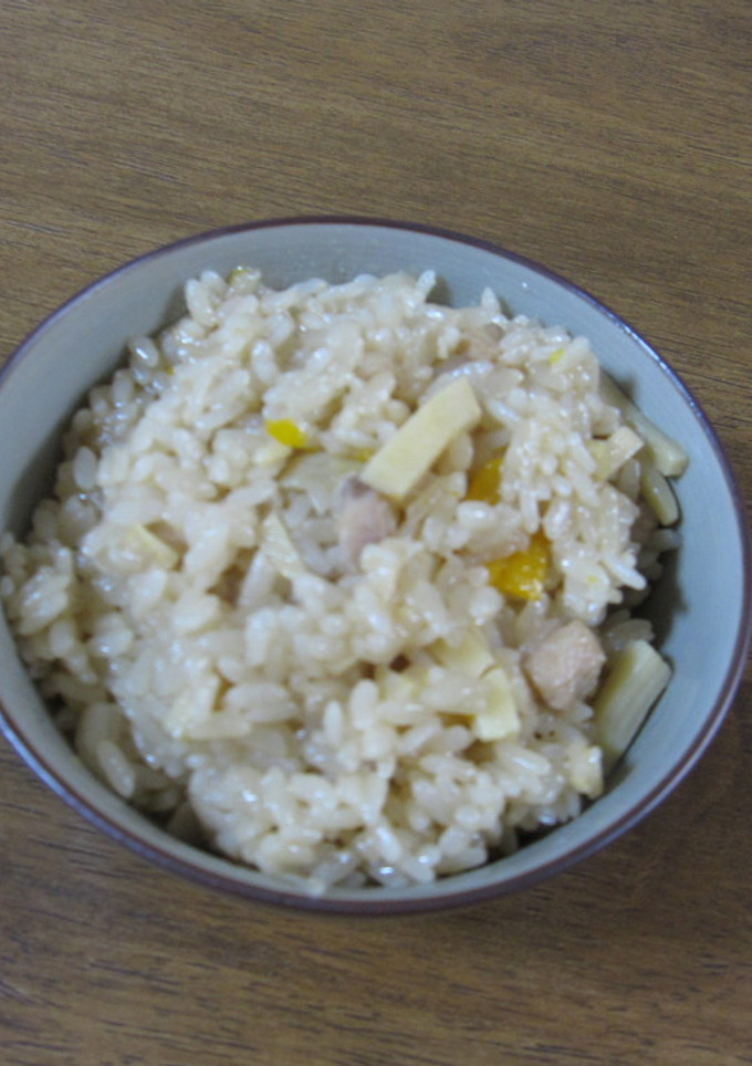 簡単♪モモ肉とたけのこの炊き込みご飯-レシピのメイン写真