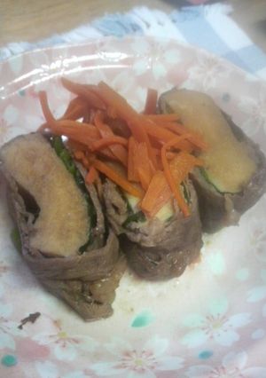 高野豆腐とほうれん草の牛肉巻-レシピのメイン写真