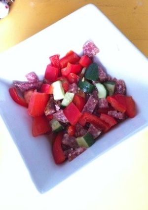 サラミと夏野菜の漬けサラダ(・し・)っ-レシピのメイン写真