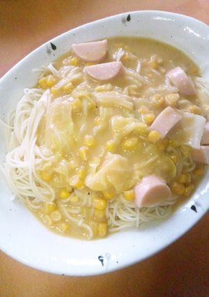 缶詰のポタージュでパスタ-レシピのメイン写真