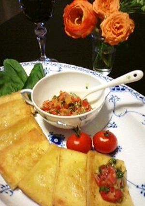 コンソメ仕立ての高野豆腐✿ブルスケッタ-レシピのメイン写真