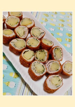 ポテト＆バジルソース巻きトンカツ-レシピのメイン写真