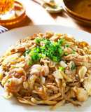 豚こまと舞茸のすき焼き風甘辛炒め