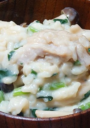 鶏肉の白味噌アーモンド雑炊-レシピのメイン写真