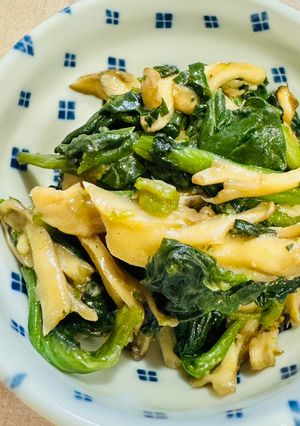 舞茸とほうれん草の簡単ホットサラダ⭐️-レシピのメイン写真