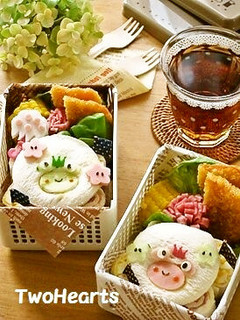 食パンdeカエル君toカエルちゃんサンド-レシピのメイン写真