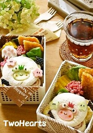 食パンdeカエル君toカエルちゃんサンド-レシピのメイン写真