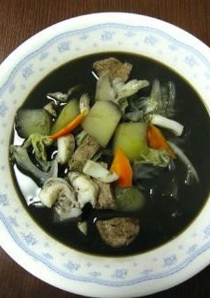 パックのいか墨で♪美味しいスープ♪-レシピのメイン写真