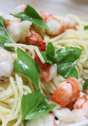 エビとバジルの冷たいパスタ-レシピのメイン写真