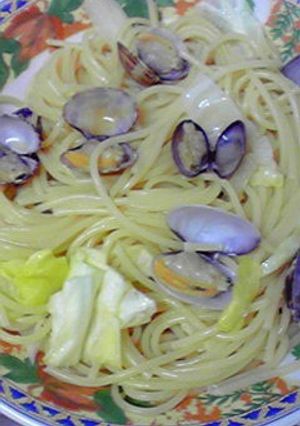 フライパンで！あさりとキャベツのパスタ♪-レシピのメイン写真