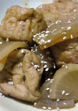 一口がんもと大根のあっさり味噌煮-レシピのメイン写真
