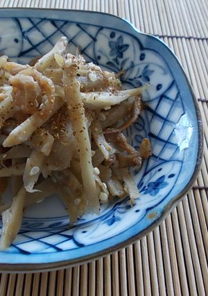 鶏皮とごぼうのきんぴら-レシピのメイン写真