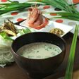 豆乳でつくる金ごまと白ごまの合わせごま麺