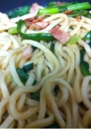 小松菜の焼きうどん-レシピのメイン写真