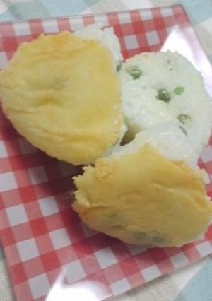グリーンピースのチーズ焼きおにぎり-レシピのメイン写真