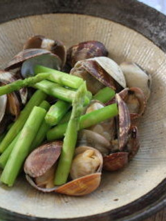 あさりとアスパラの蒸し物-レシピのメイン写真