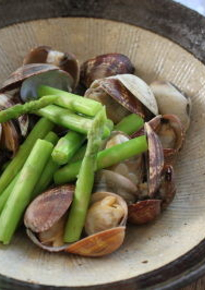 あさりとアスパラの蒸し物-レシピのメイン写真