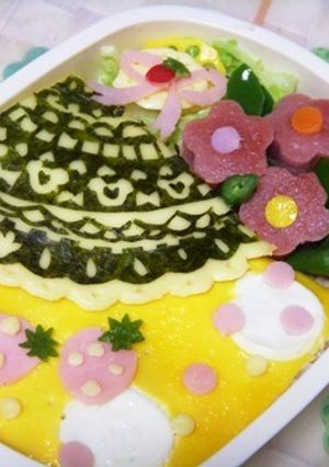 キャラ弁☆ドットとレースのデコ弁-レシピのメイン写真