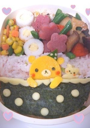 キャラ弁☆薄焼き卵でおやすみクマ♪-レシピのメイン写真