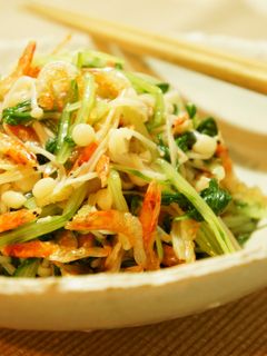 水菜とエノキの和え物-レシピのメイン写真