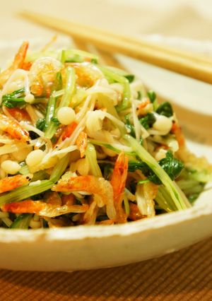 水菜とエノキの和え物-レシピのメイン写真