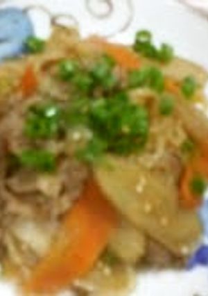 牛肉・ごぼう・にんじん・白滝の炒め煮-レシピのメイン写真