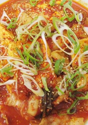 【『豆腐と豚肉』の韓国煮／丼】の作り方-レシピのメイン写真