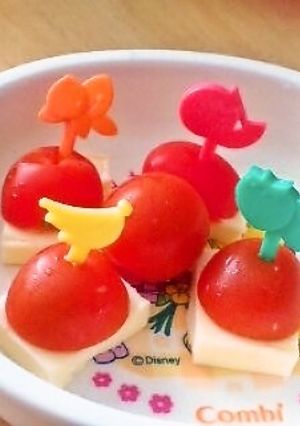 切って挿すだけ！ひとくちチートマ-レシピのメイン写真