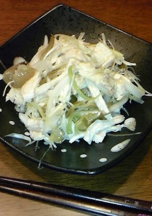 ゆで鶏とネギのザーサイ和え-レシピのメイン写真