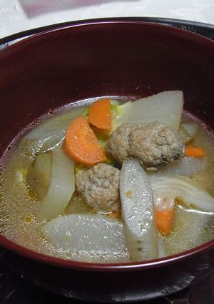 洋風肉団子豚汁-レシピのメイン写真