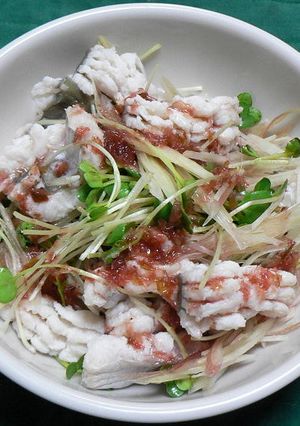 鱧と香味野菜の梅ドレッシング和え-レシピのメイン写真