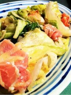 母の味保存!ハムとレタスのマリネサラダ-レシピのメイン写真