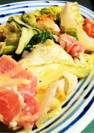 母の味保存！ハムとレタスのマリネサラダ-レシピのメイン写真