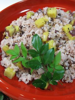 さつま芋のおこわ ~炊飯器で~-レシピのメイン写真