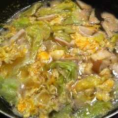 รูปของ レタスの中華ごまスープ♪