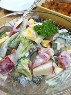野菜とリンゴのクリームチーズサラダ-レシピのメイン写真