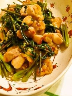 鶏と山菜のガーリック炒め-レシピのメイン写真