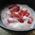 フローズンイチゴのヨーグルト和え♪