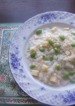枝豆とチーズのミルクリゾット-レシピのメイン写真