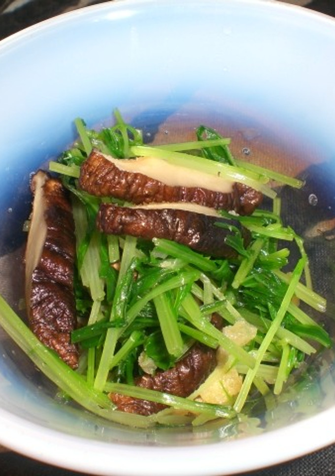 ☆簡単☆椎茸と水菜の煮浸し-レシピのメイン写真