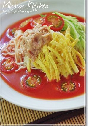 洋風☆さっぱりトマト冷麺♪-レシピのメイン写真