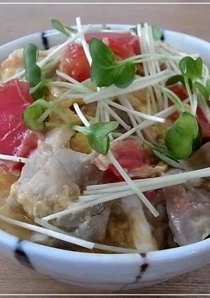 フライパンで作る♪トマト～な親子丼✿-レシピのメイン写真