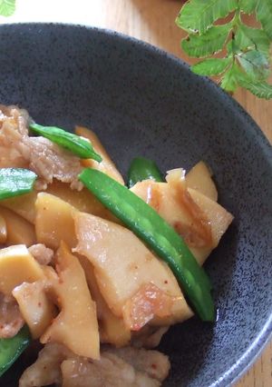 たけのこと豚肉のこってり炒め煮-レシピのメイン写真